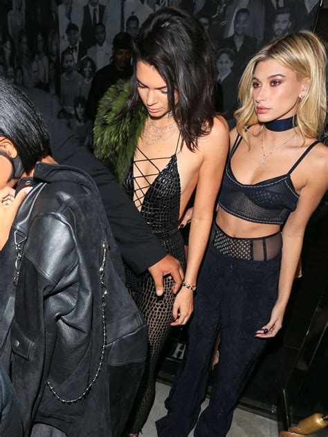 kendall jenner and hailey baldwin at kendall s 21st birthday party in los angeles 11 02 2016