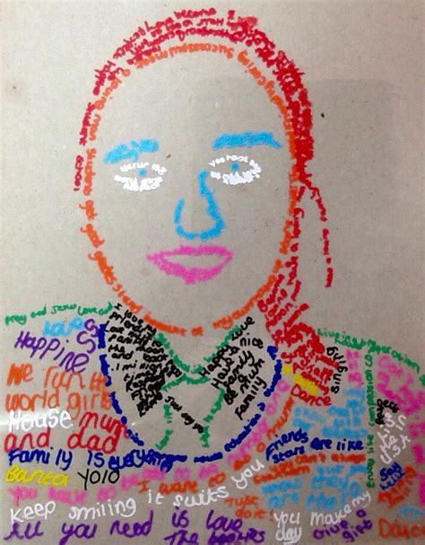 Ella Draper Word Art Portrait Art