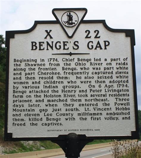 Melungeon Studies Chronology Of Robert Benge