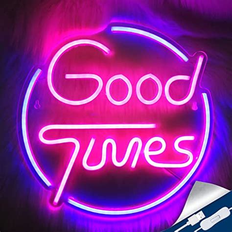 Neon Signs Good Times Led Acrylic Sign Blue Pink Neon Light Led Wall