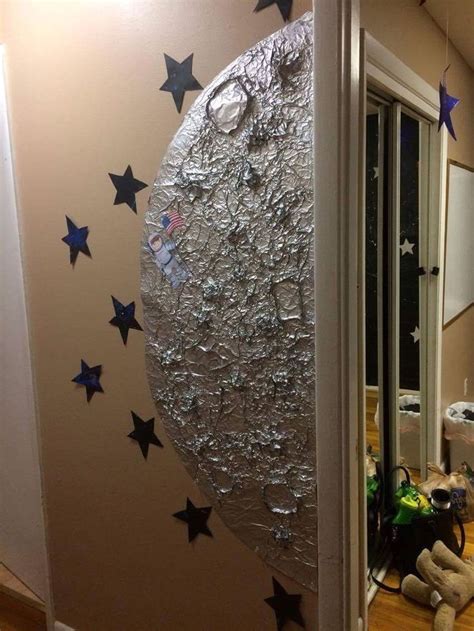 Moon And Starts Foil Wall Decoration For A Classroom Or Hall Space