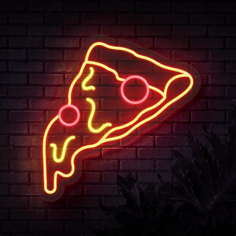 Pizza Neon Sign Sketch And Etch