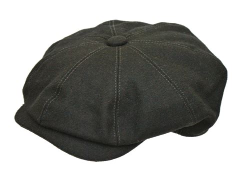 Black Gatsby Melton Wool Cap Denton Hats