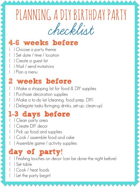 Melissa And Doug Blog Birthday Party Checklist Birthday Party Planner Party Planning Checklist