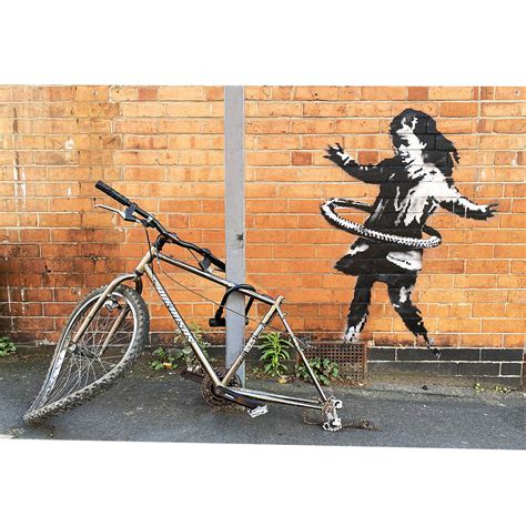 New Banksy Street Art Hula Hoop Girl Extra Large Wall Metal Etsy
