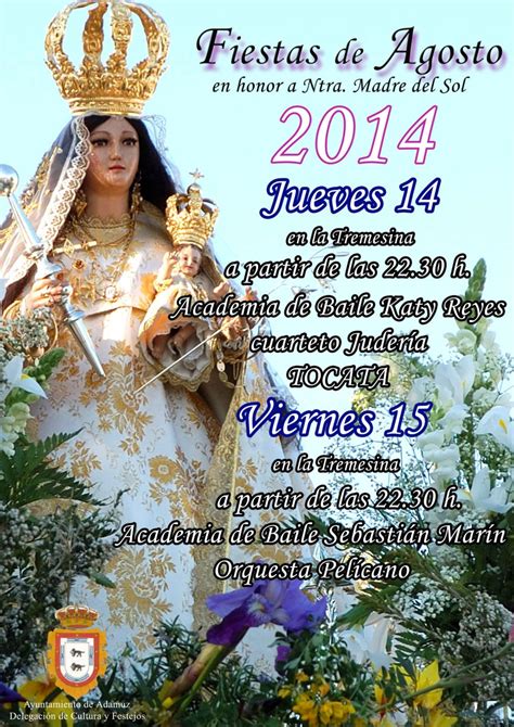 Virgen De Agosto En Adamuz 2014 Ayuntamiento De Adamuz