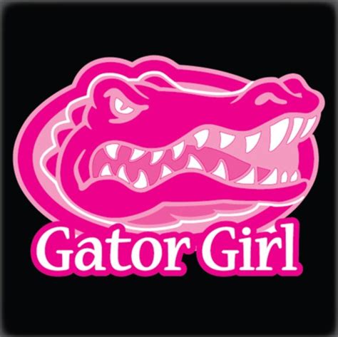 Florida Gators Sticker Decal Gator Girl 4in Pink Florida Gators