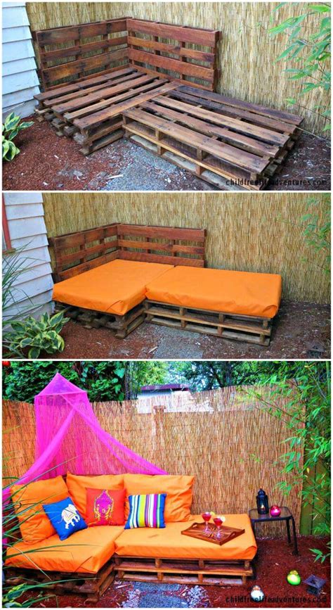 Diy Pallet Sectional Couch Diy Wood Pallets Outdoor Couch Cushions