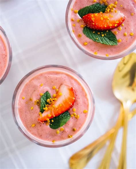 Strawberry Coconut Smoothie Plant Based A Couple Cooks