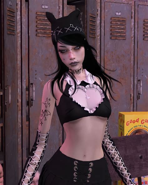 Punk Rave Emo Goth Sims 4 Custom Content Sims Cc Silent Bikinis