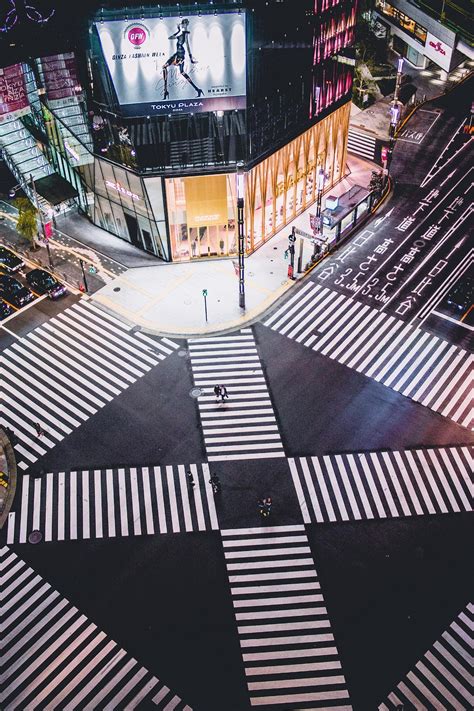 Free photo: Faded Japanese Crosswalk - Asphalt, Crosswalk, Decay - Free Download - Jooinn