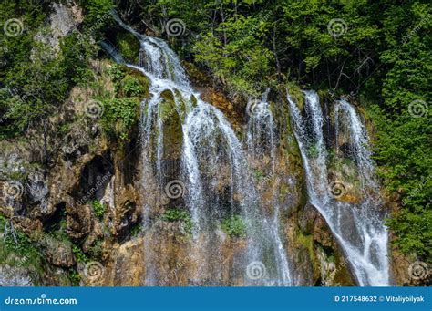 The Veliki Slap Waterfall In Plitvice Lakes National Park Stock Photo