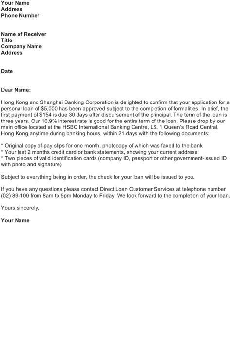 Conditional Loan Approval Letter Sample Fill Online Printable | Images