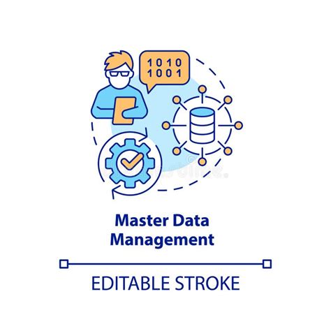 Master Data Management Concept Icon Stock Vector Illustration Of