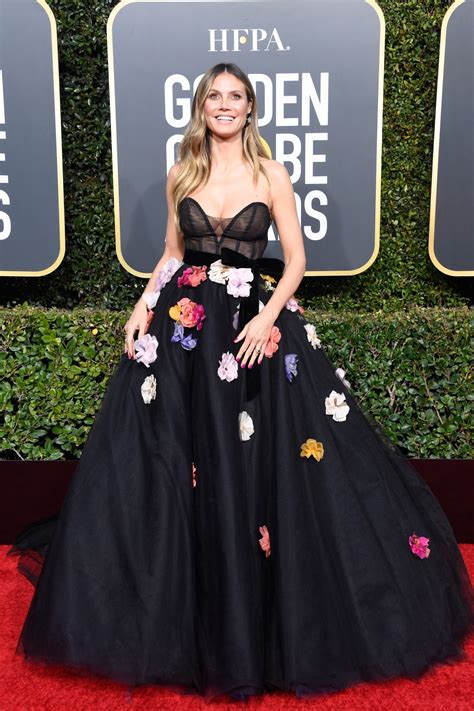 Heidi Klum Oscars Party Dress Major Cleavage Alert
