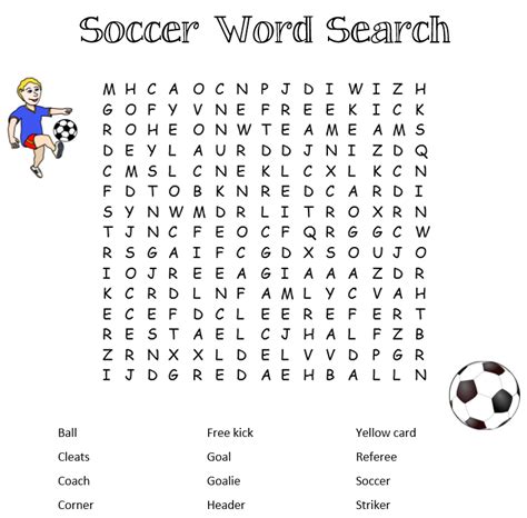 Soccer Word Search In Light Of The Soccer World Cup Coming Up