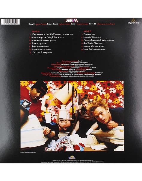 Sum 41 All Killer No Filler 20th Anniversary Vinyl Pop Music