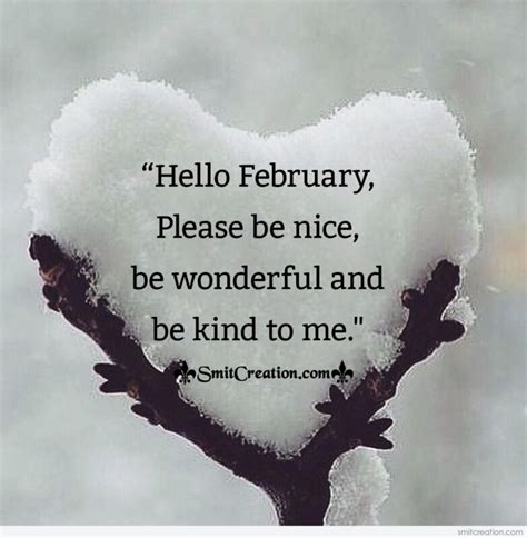 Hello February Please Be Nice