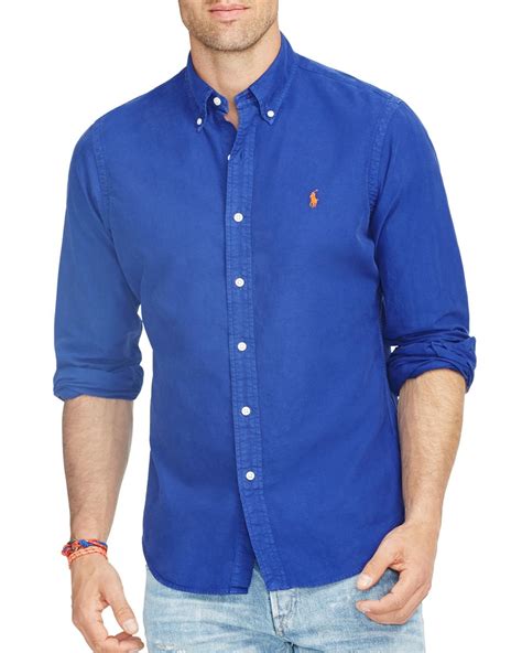 Ralph Lauren Polo Oxford Shirt In Blue For Men Lyst