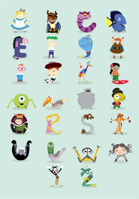 Animated Characters Alphabet By Mjdaluz On Deviantart