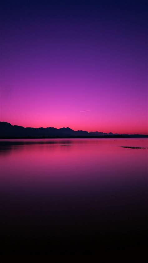 Lake Sunset Horizon Night W Sunset Horizon Night Wallpaper