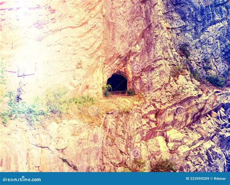 Tunnel Entrance Mine Cave Tunnel Entrance Hole In The Rock Stock Image