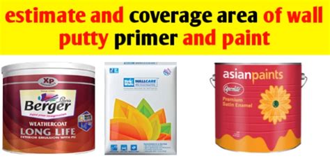 Estimate And Coverage Area Of Wall Puttyprimer And Paint Civil Sir