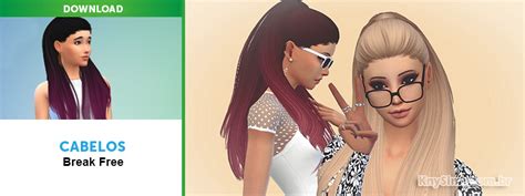 Download Cabelos Break Free Para The Sims 4 Knysims