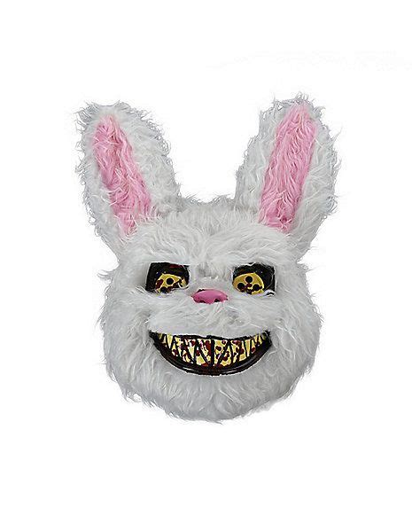 Scary Fluffy White Bunny Adult Mask Bunny Mask