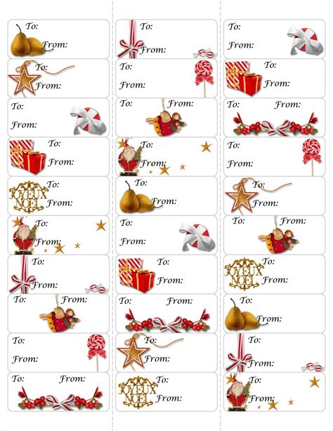 Free christmas gift tag printable