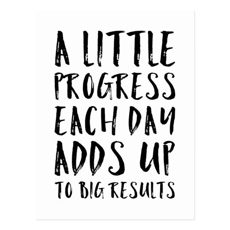 A Little Progress Motivational Quote Postcard