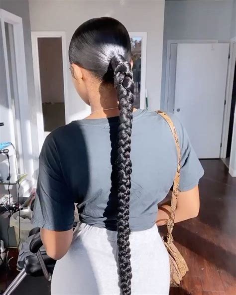 Hair Laid Pin Kjvougee ‘ 🖤 Braided Ponytail Hairstyles Hair