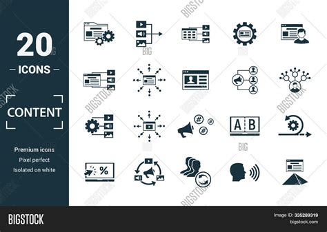 Content Icon Set Image And Photo Free Trial Bigstock