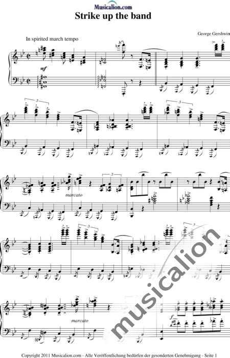 Strike Up The Band George Gershwin Sheet Music To Download