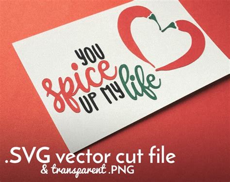You Spice Up My Life Cut File Funny Valentine S Day Svg Etsy
