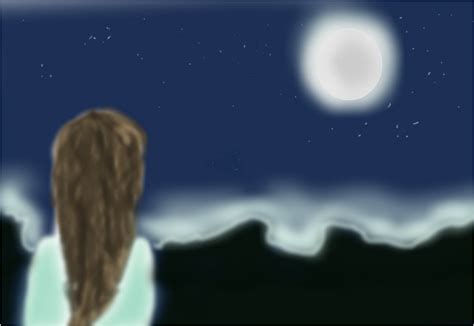 From Request Girl Looking At Stars Drawing And Painting