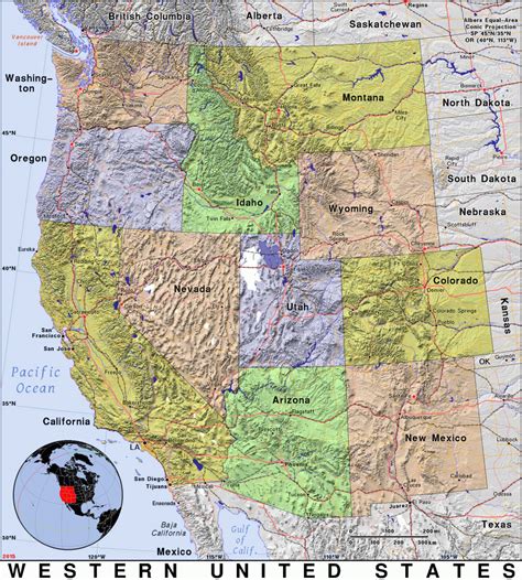Western Us States Map