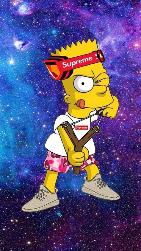 Bart Is Supremes Boy Supreme Iphone Wallpaper Simpson Wallpaper