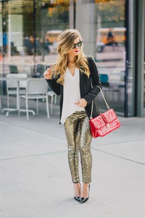 Holiday Party Outfit Nye Sequin Leggings