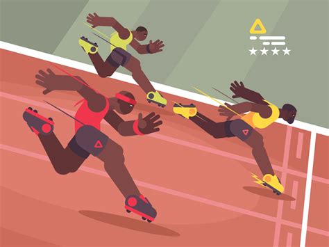 Athletics Competition Sprint Illustration Kit8