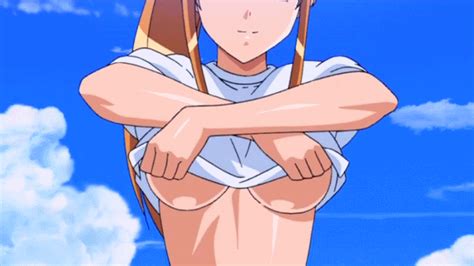 Asou Saori Bishoujo Hyouryuuki Animated Animated Gif Bouncing Breasts Breasts Brown