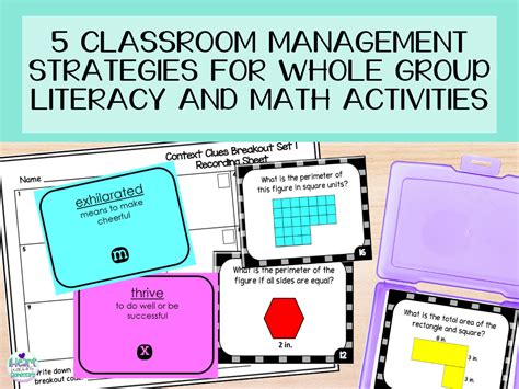 5 Classroom Management Strategies For Whole Group Math And Literacy