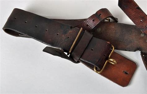 Regimentals British Wwi 1914 Leather Equipment Waist Belt