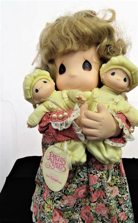 Precious Moments Porcelain Susan Doll With Twins Porcelain Doll With