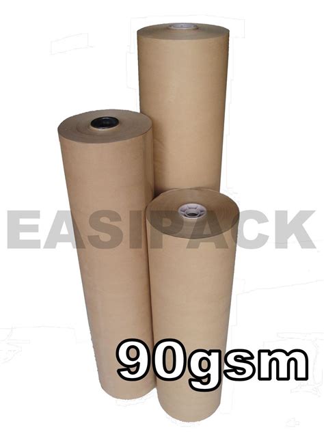 Heavy Duty Brown Wrapping Paper Pure Kraft Rolls 90gsm Packing