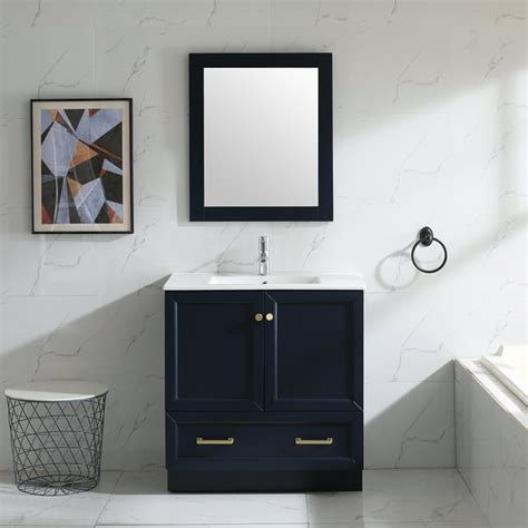 Walcut 32 Inch Bathroom Vanity Wood Bathroom Vanities With Mirrors Blue
