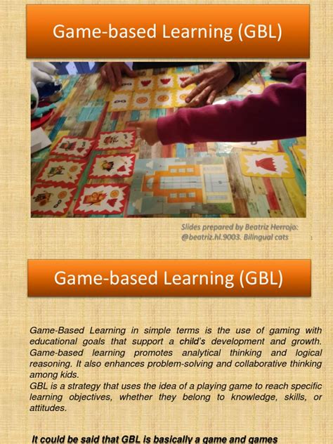 Game Based Learning Gbl Pdf Learning Memory