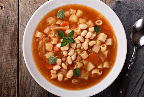 Rich, tomatoey minestrone soup recipe loaded with vegetables, beans, and shell pasta. Vegetarian Minestrone Soup - LiverSupport.com