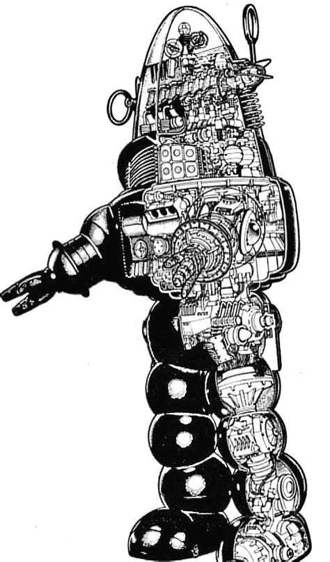 Space Futurism Robby The Robot Vintage Robots Science Fiction Art