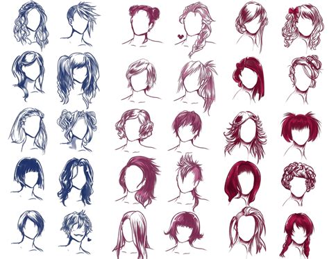 Hairstyles Drawing Female Anime Learn How To Draw Anime Hair Female Hair Step By Step